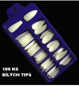 100 ks bílých tipů do špičky a seseknuté rovné