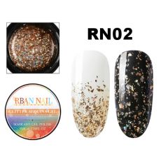 RBAN Nail,čirý s barevnými střípky,5ml-RN02