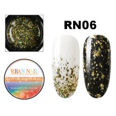 RBAN Nail,čirý s barevnými střípky,5ml-RN06