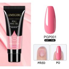 Limegirl barevný polygel,15 ml- soft pink