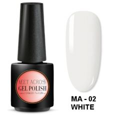Bílý gellak MEET ACROSS,7 ml-č.02