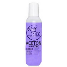 Nailtec aceton fialový,s lanolinem,100ml