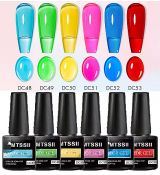 Mtssii průhledně barevný gel lak,7 ml - DC49 ZELENÝ