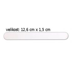 Bílý pilník úzký,80/80-1 kus bez čísel menší 12,6 cm x 1,5 cm